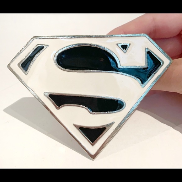 DC Comics Other - Superman DC Comics Metal Belt Buckle White Black